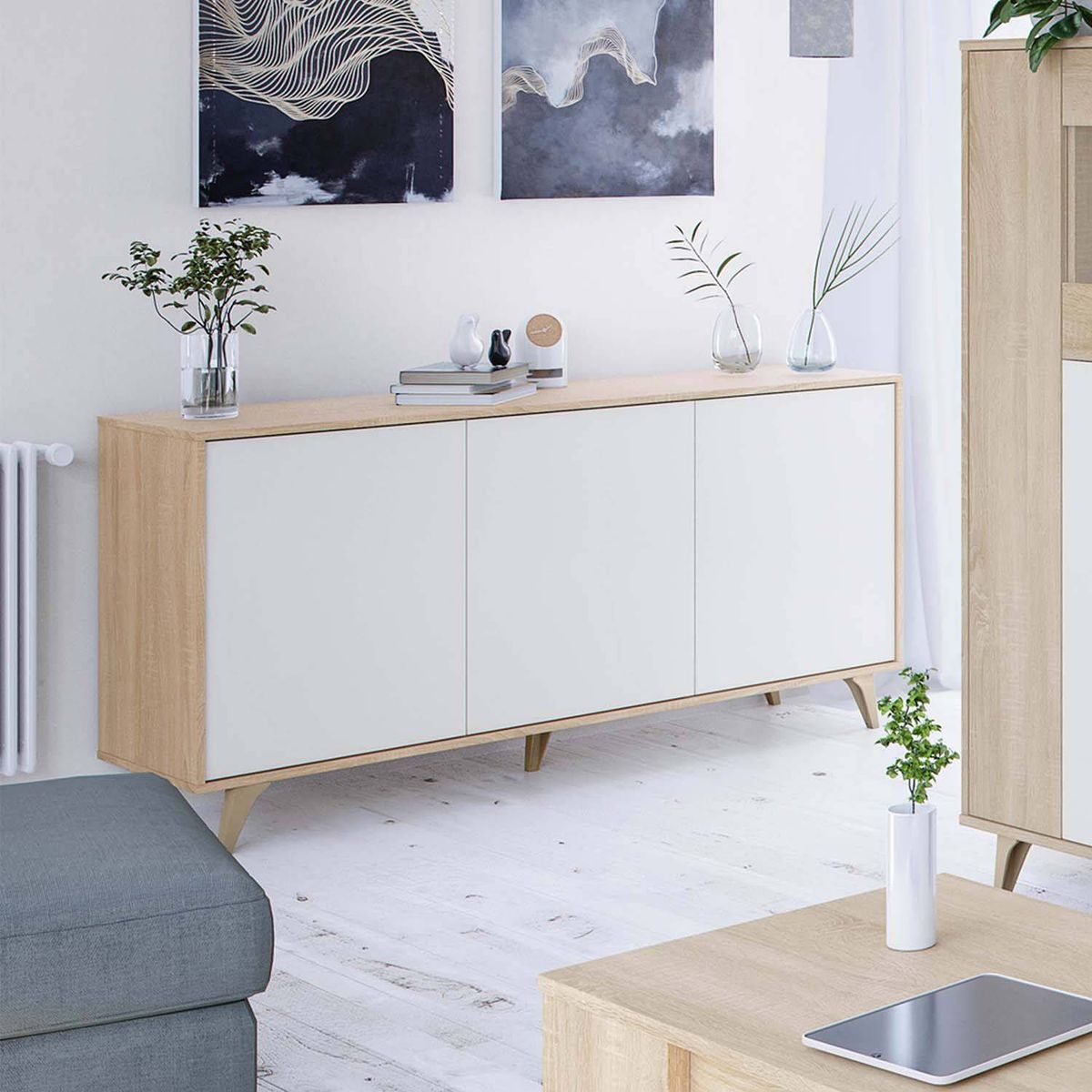 TU MESITA - Aparador Vintage Ethel 3 Puertas TU MESITA