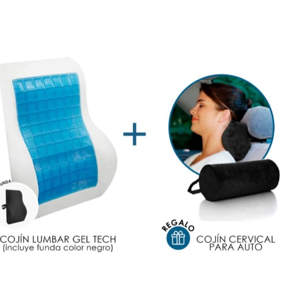 TERAFLEX - COJIN LUMBAR CON GEL FRIO  REGALO COJIN CERVICAL  TERAFLEX  45x40x11CM