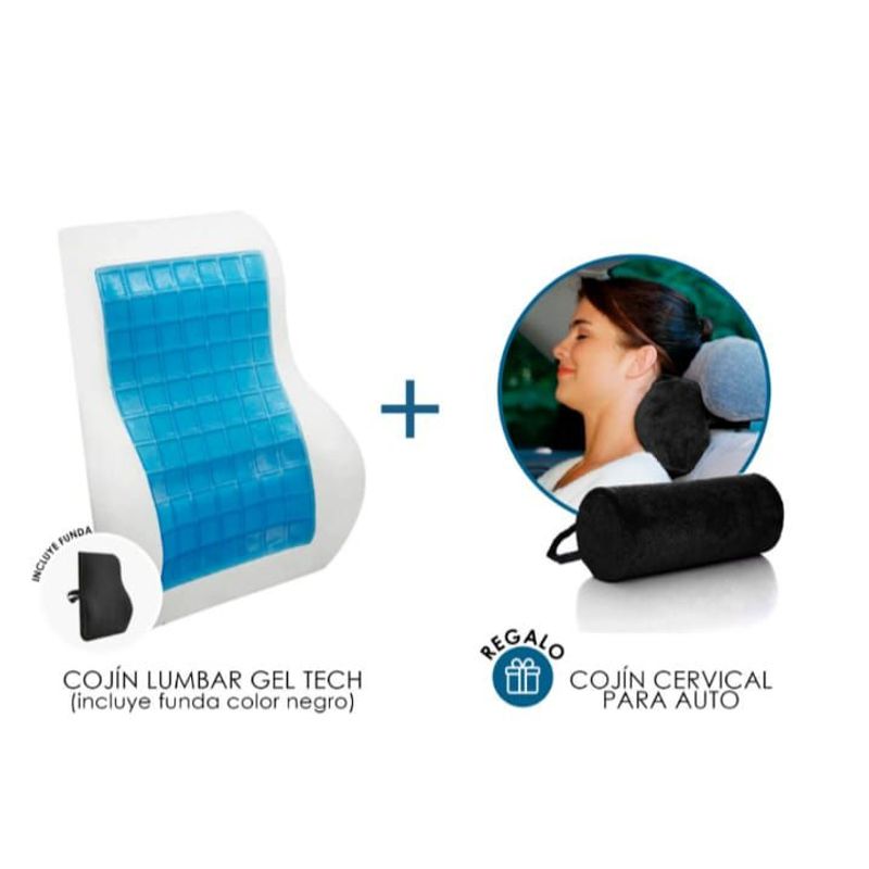 TERAFLEX - COJIN LUMBAR CON GEL FRIO  REGALO COJIN CERVICAL  TERAFLEX  45x40x11CM