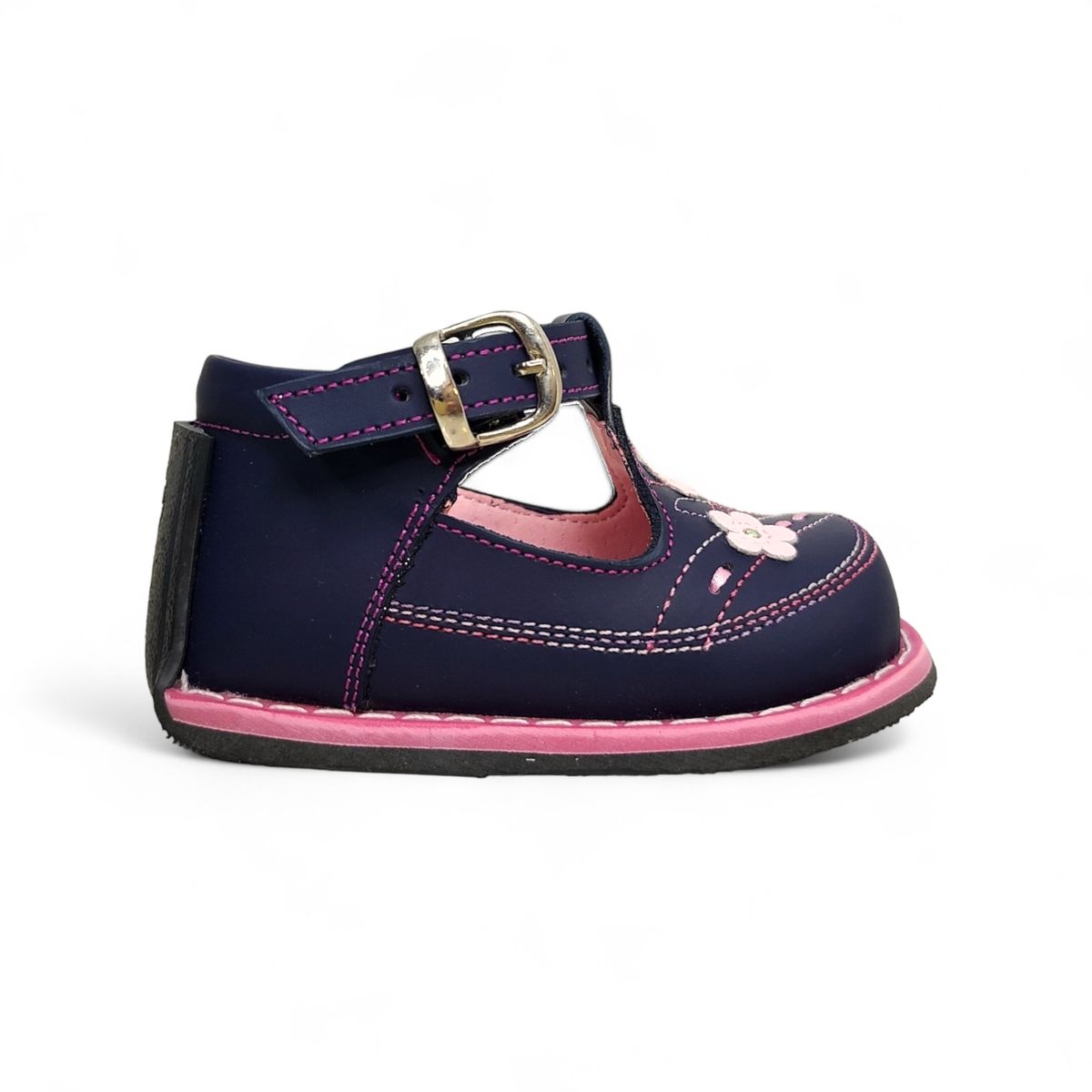 GENERICO - Zapato Pibe Clásico semi-ortopédico Flores para niña bebé