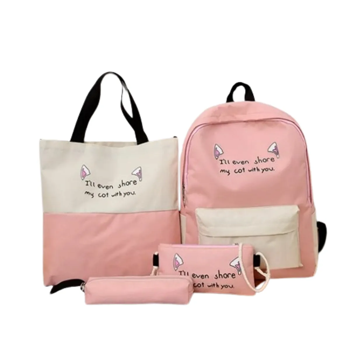 GENERICO - Pack Mochila KWAII 4 en 1