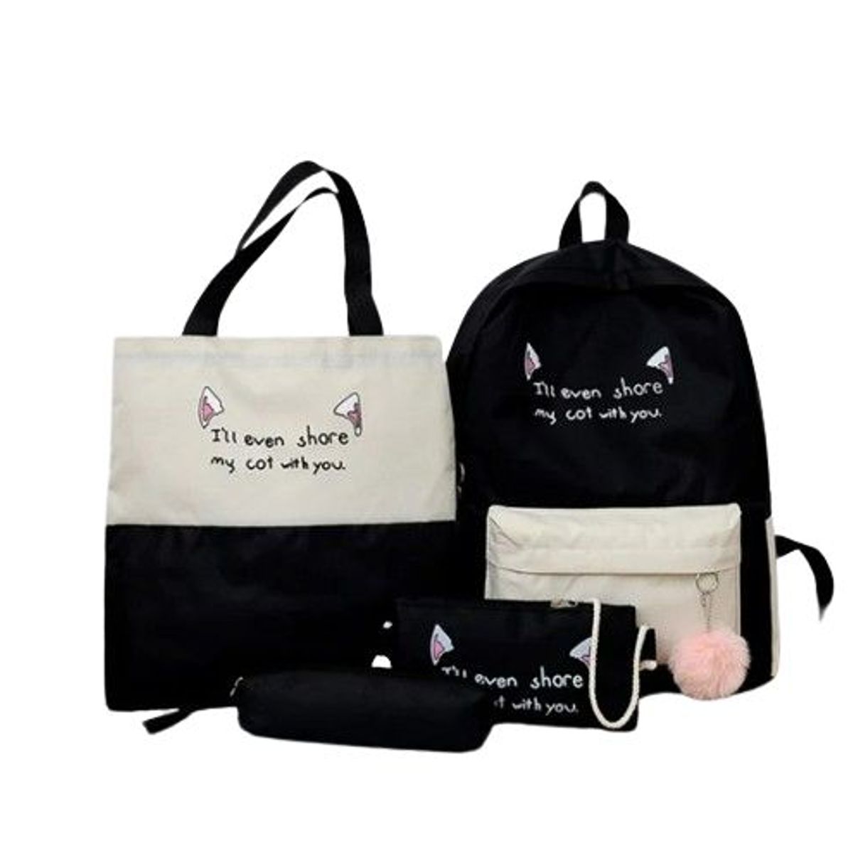 GENERICO - Pack Mochila KWAII 4 en 1_.