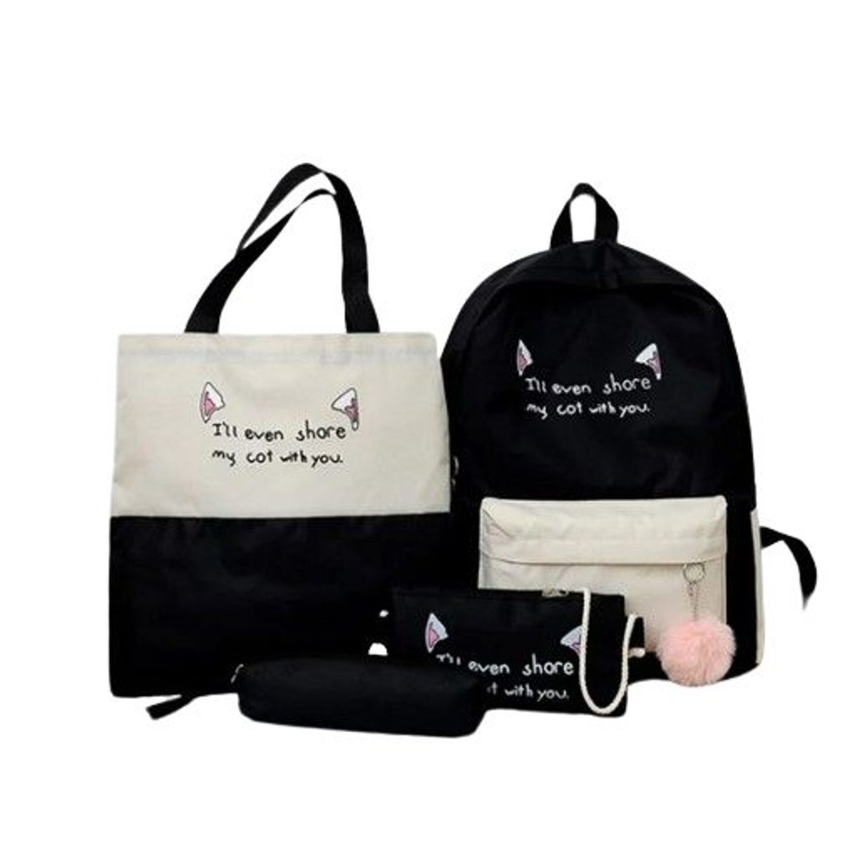 GENERICO - Pack Mochila KWAII 4 en 1_.