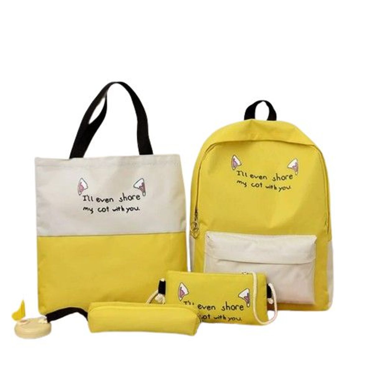 GENERICO - Pack Mochila KWAII 4 en 1_.