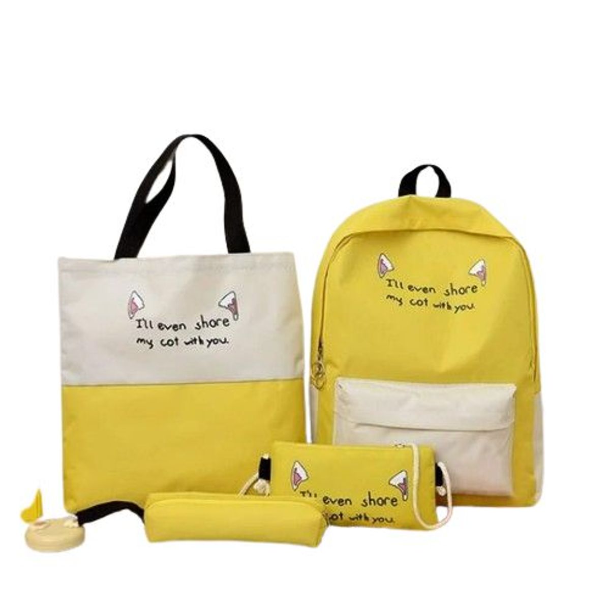 GENERICO - Pack Mochila KWAII 4 en 1_.