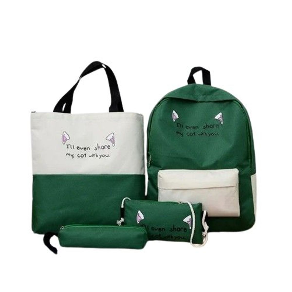 GENERICO - Pack Mochila KWAII 4 en 1_.