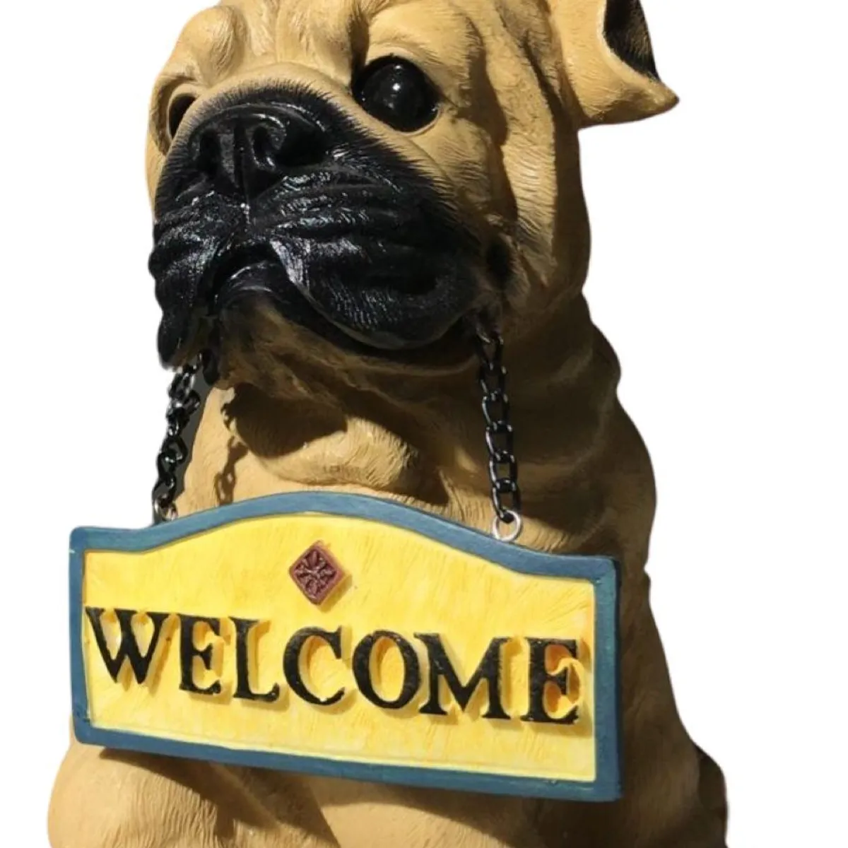 GENERICO - Adorno cachorro Pug Bienvenida