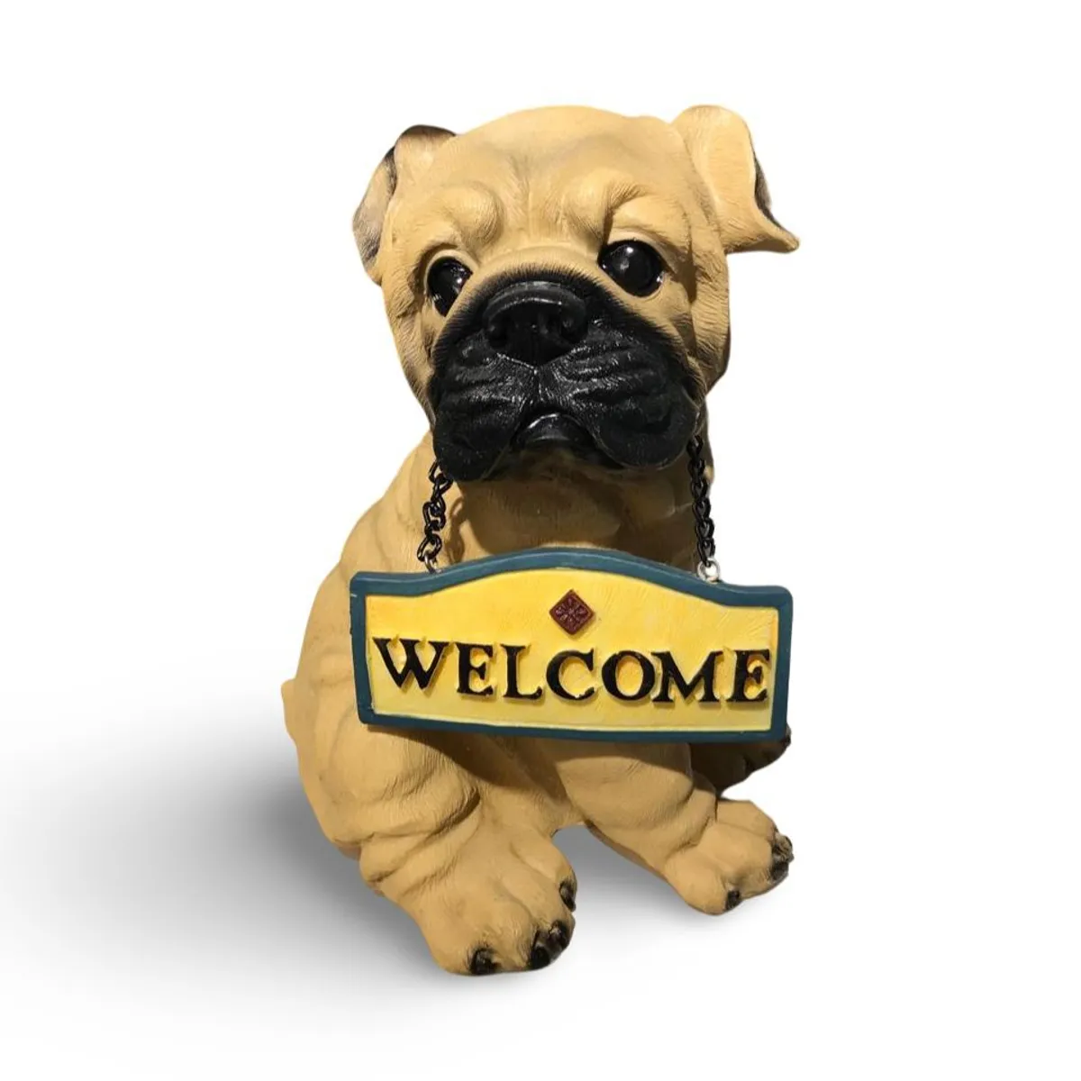 GENERICO - Adorno cachorro Pug Bienvenida