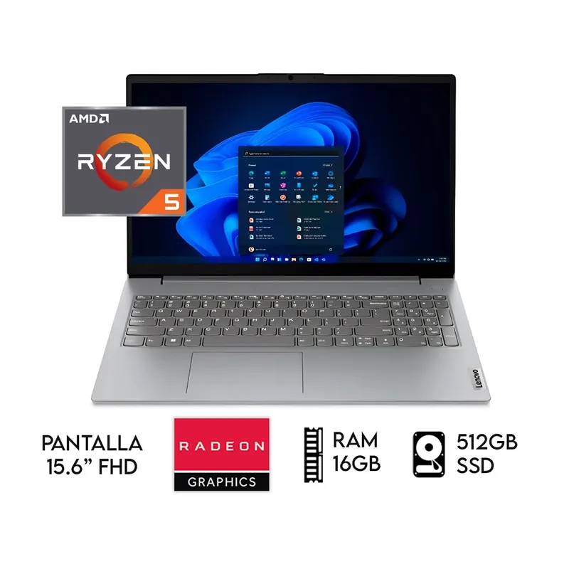 LENOVO - Laptop Lenovo V15 G4  Ryzen 5-7520U Ram 16GB, Disco  SSD 512GB  15.6 "FHD