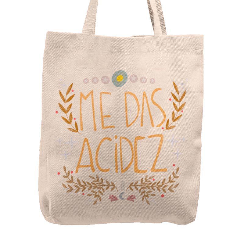 KUSTOMIT - Bolso Tela Tote Bag Cartera Playa - Me das acidez