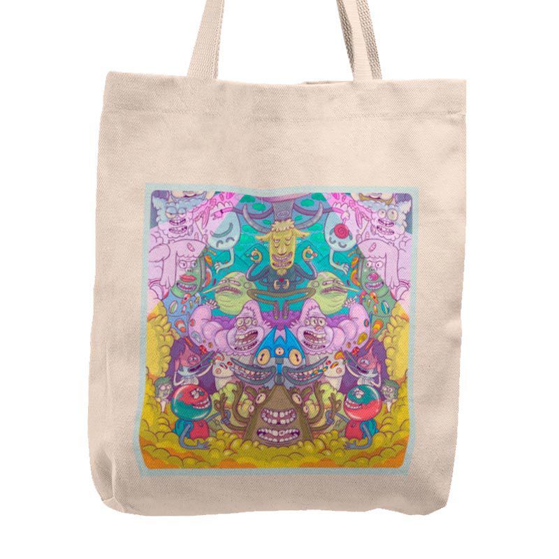 KUSTOMIT - Bolso Tela Tote Bag Cartera Playa - Regular show