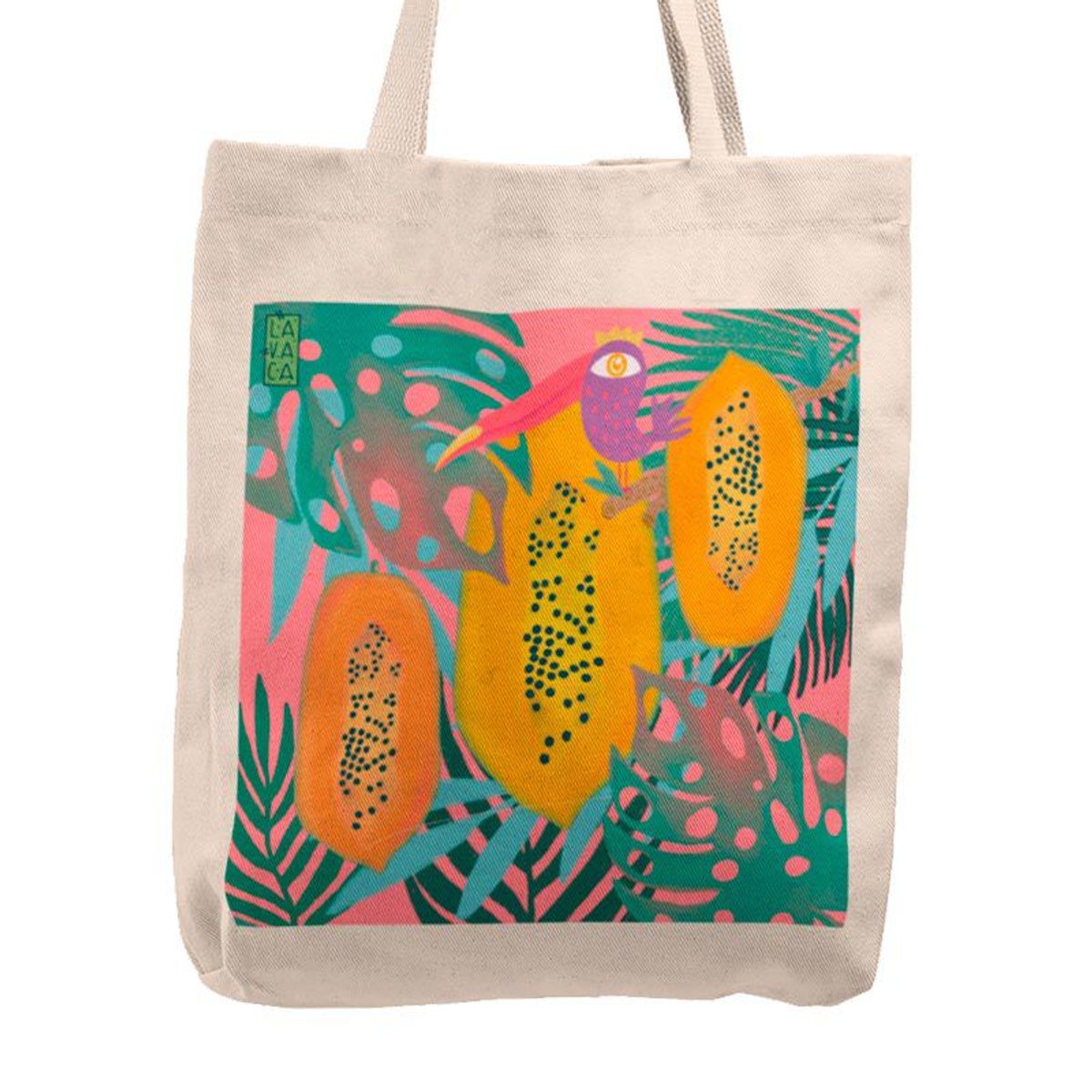 KUSTOMIT - Bolso Tela Tote Bag Cartera Playa - Abril