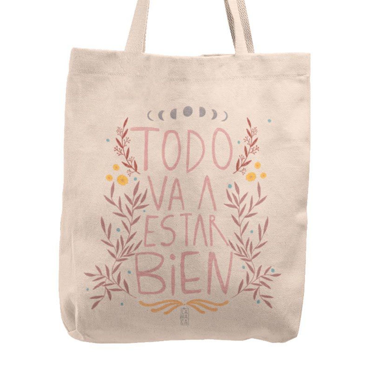 KUSTOMIT - Bolso Tela Tote Bag Cartera Playa - Todo va a estar bien
