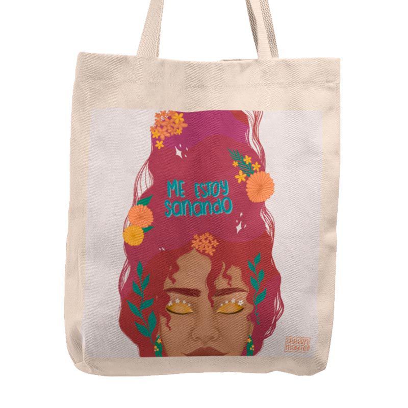 KUSTOMIT - Bolso Tela Tote Bag Cartera Playa - Sanando