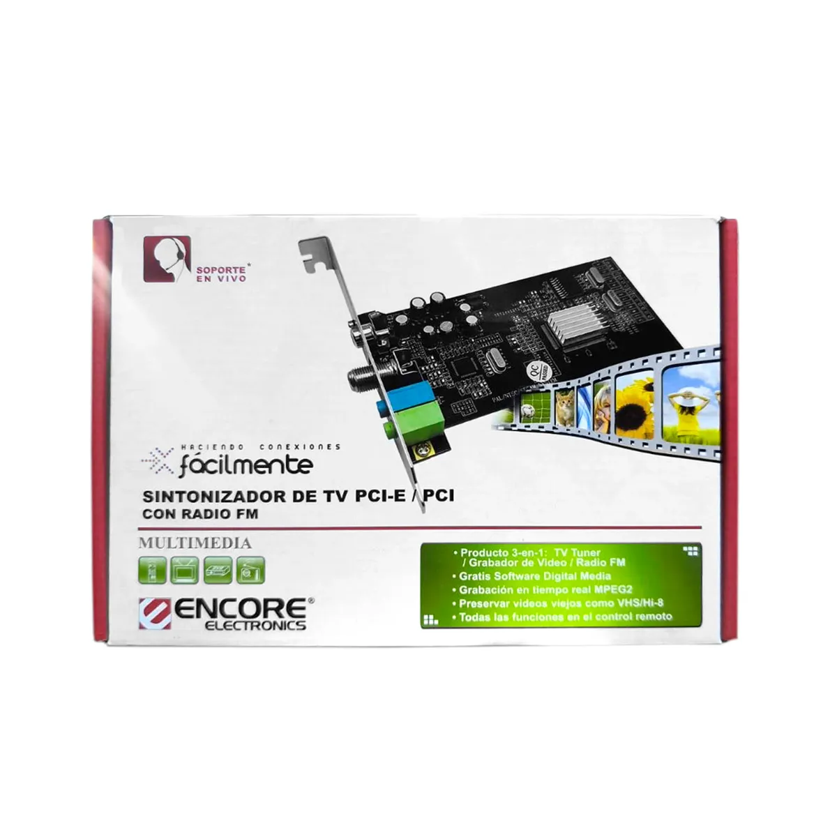 ENCORE ELECTRONICS - TARJETA DE TV  ENCORE PCI CON RADIO FM  P/N: ENLTV-FM4