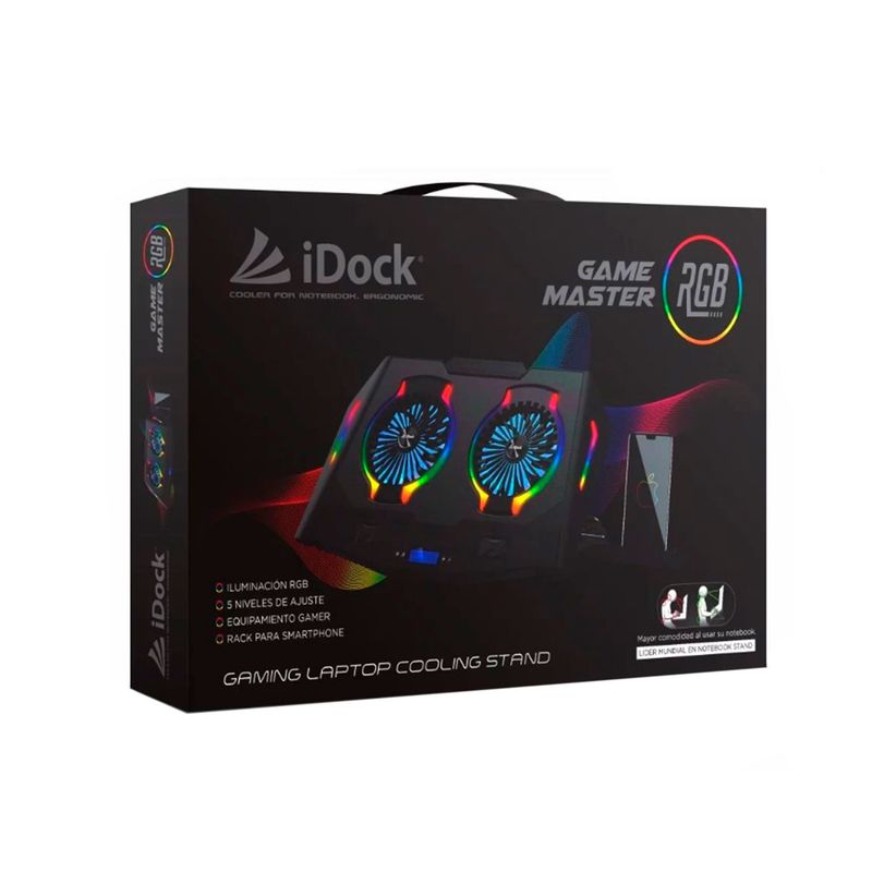 IDOCK - COOLER PARA LAPTOP IDOCK GAME MASTER 17.3" RGB P/N: GAME MASTER RGB