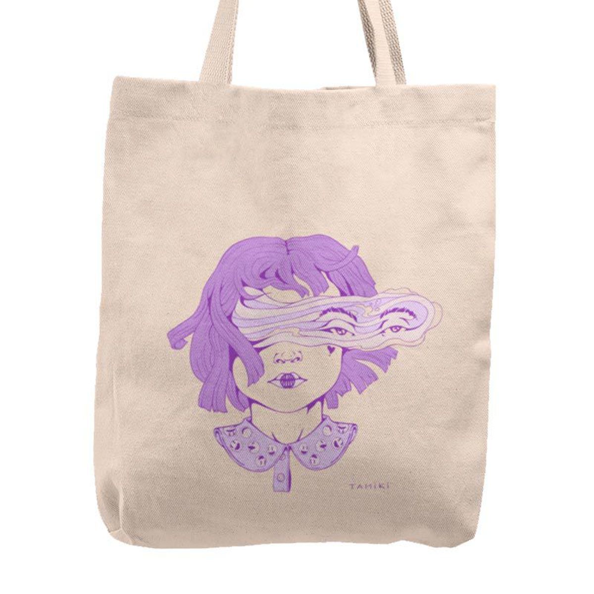 KUSTOMIT - Bolso Tela Tote Bag Cartera Playa - Fluir