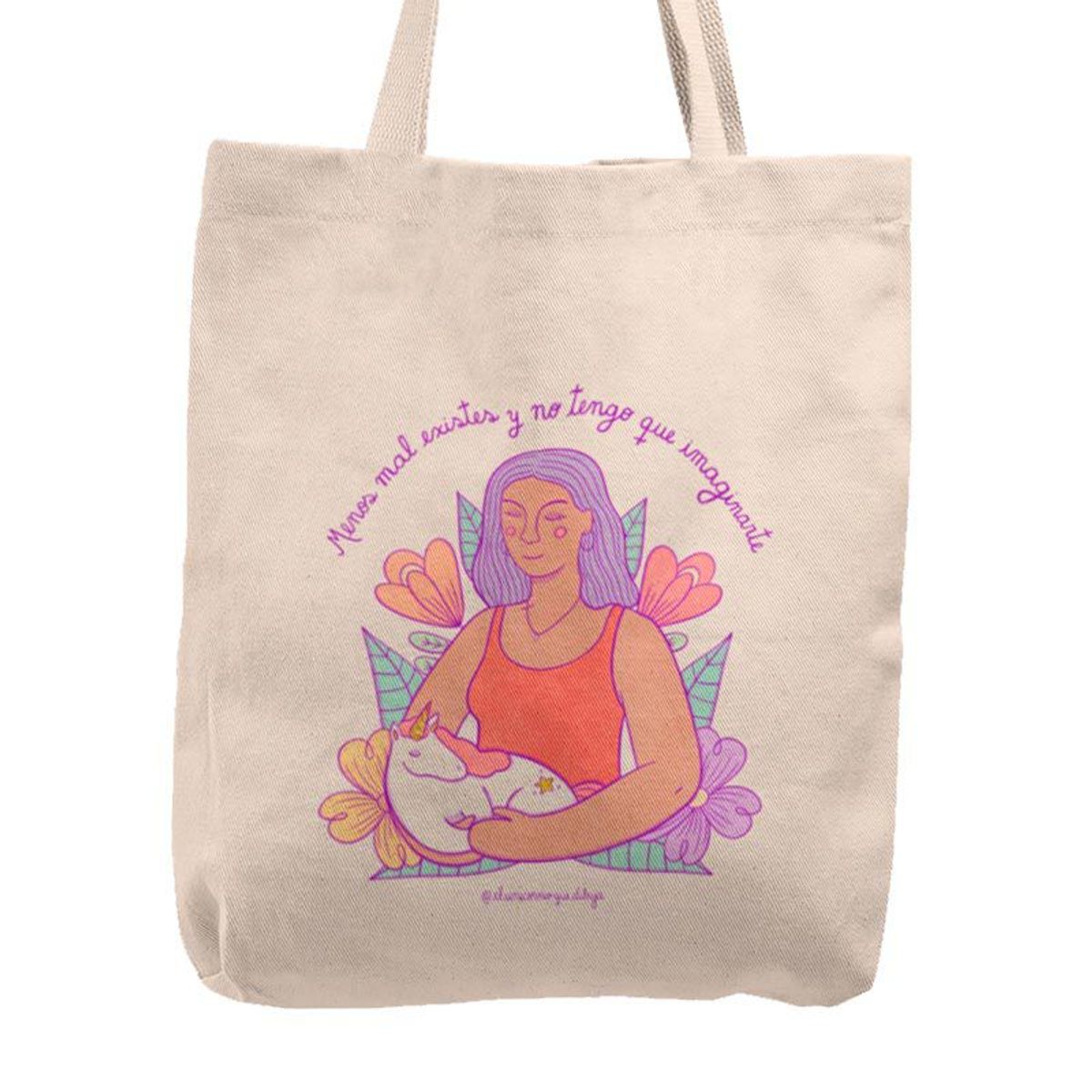 KUSTOMIT - Bolso Tela Tote Bag Cartera Playa - Felizmente existes