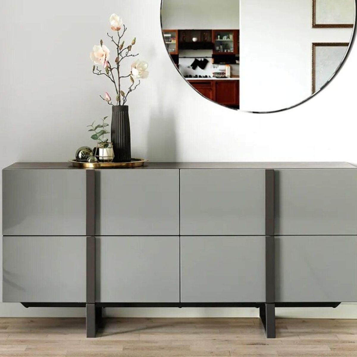 TU MESITA - Aparador de Salón Miró Gris 160 cm TU MESITA