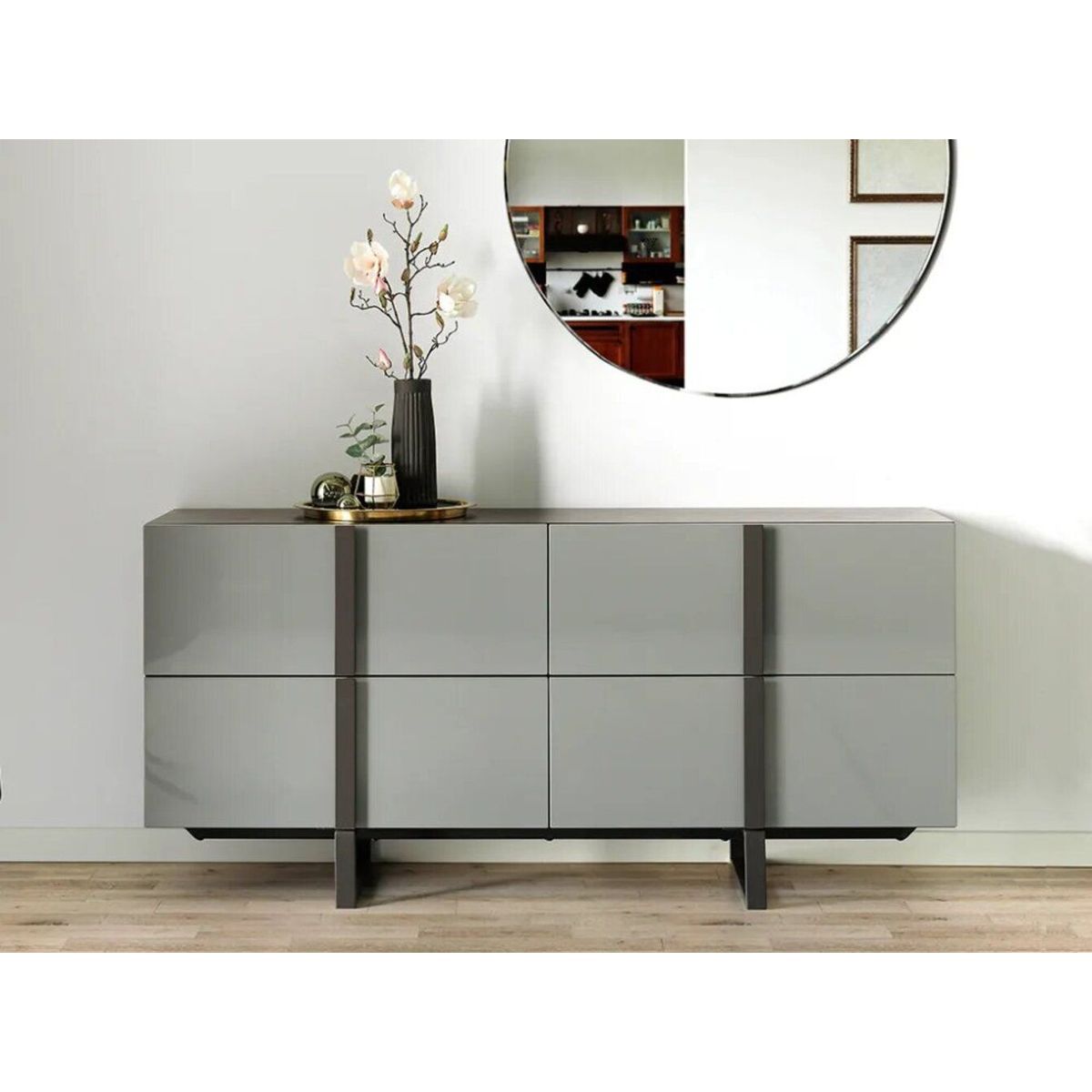 TU MESITA - Aparador de Salón Miró Gris 160 cm TU MESITA