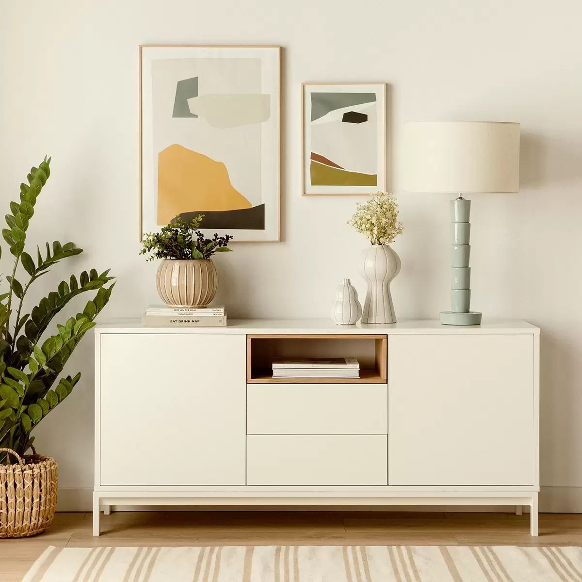 TU MESITA - Aparador Contemporáneo Divós Blanco 150cm TU MESITA