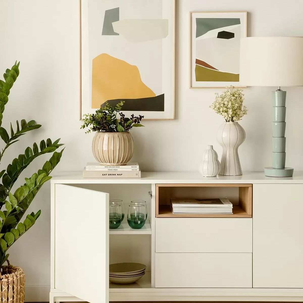 TU MESITA - Aparador Contemporáneo Divós Blanco 150cm TU MESITA