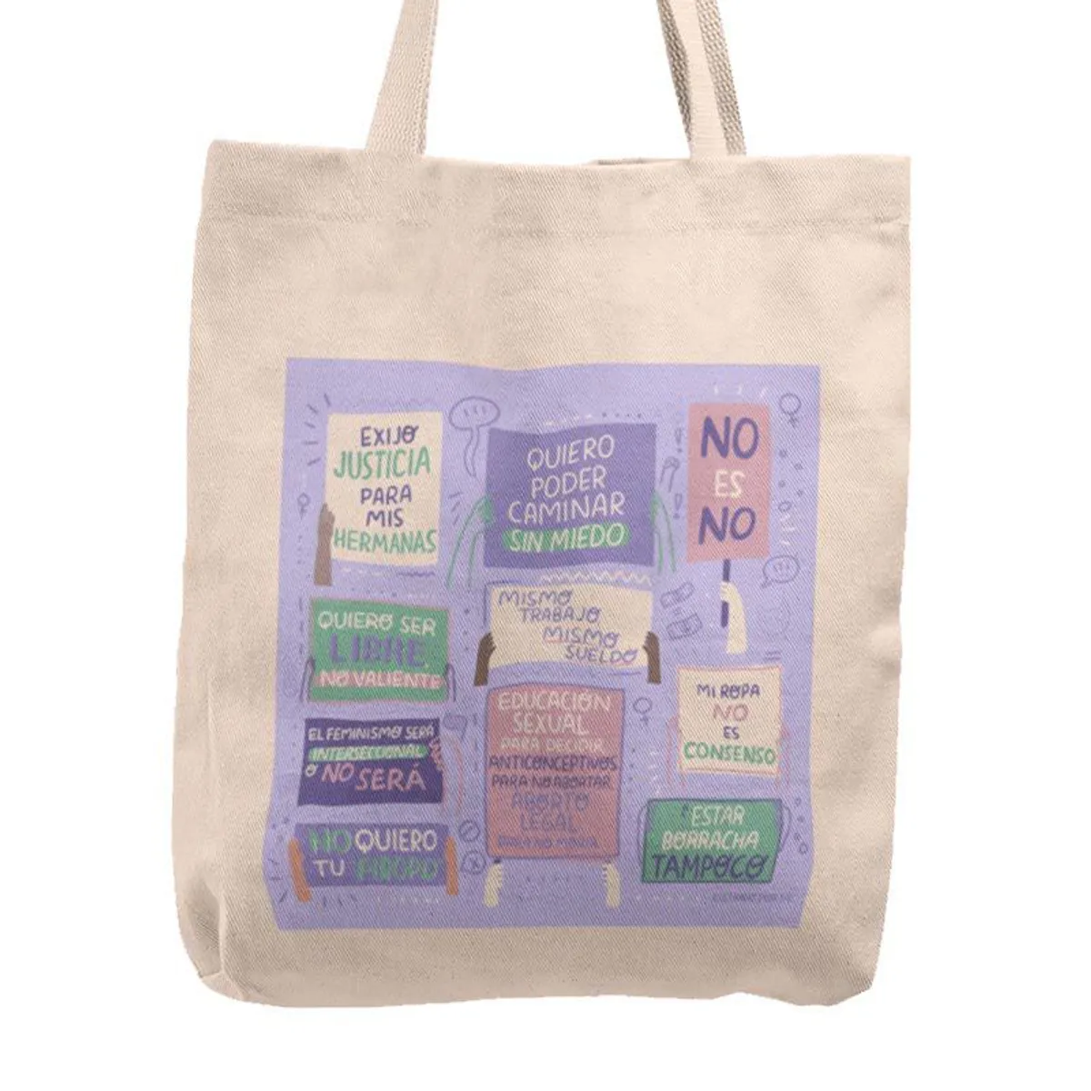 KUSTOMIT - Bolso Tela Tote Bag Cartera Playa - Día de la mujer