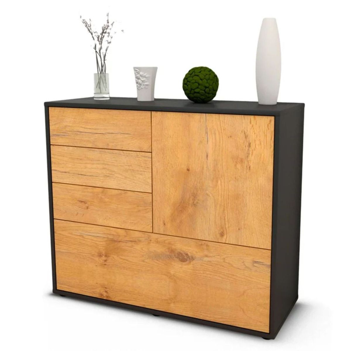 TU MESITA - Recibidor Contemporáneo Lince Marrón-Negro 92 cm TU MESITA