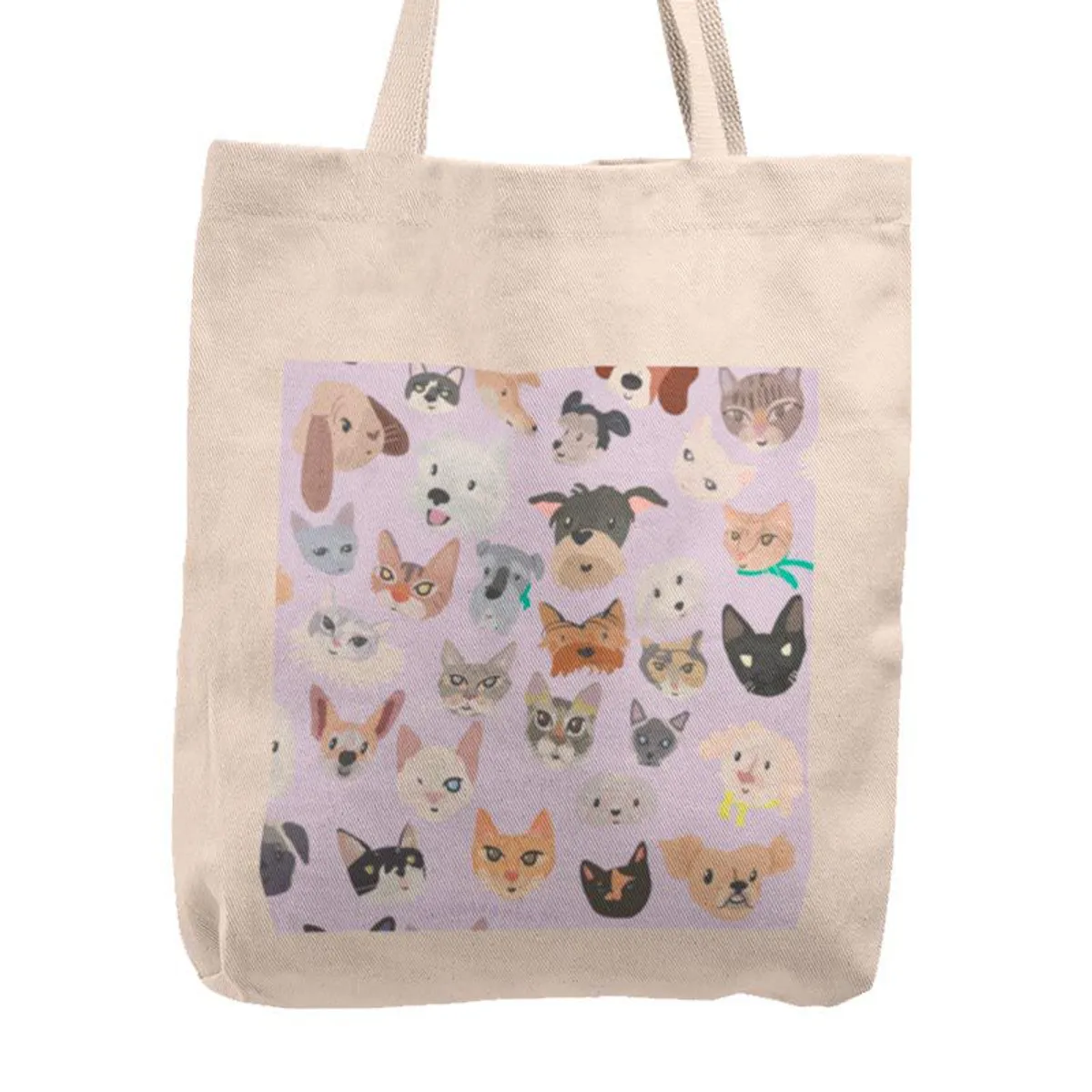 KUSTOMIT - Bolso Tela Tote Bag Cartera Playa - Mascotas