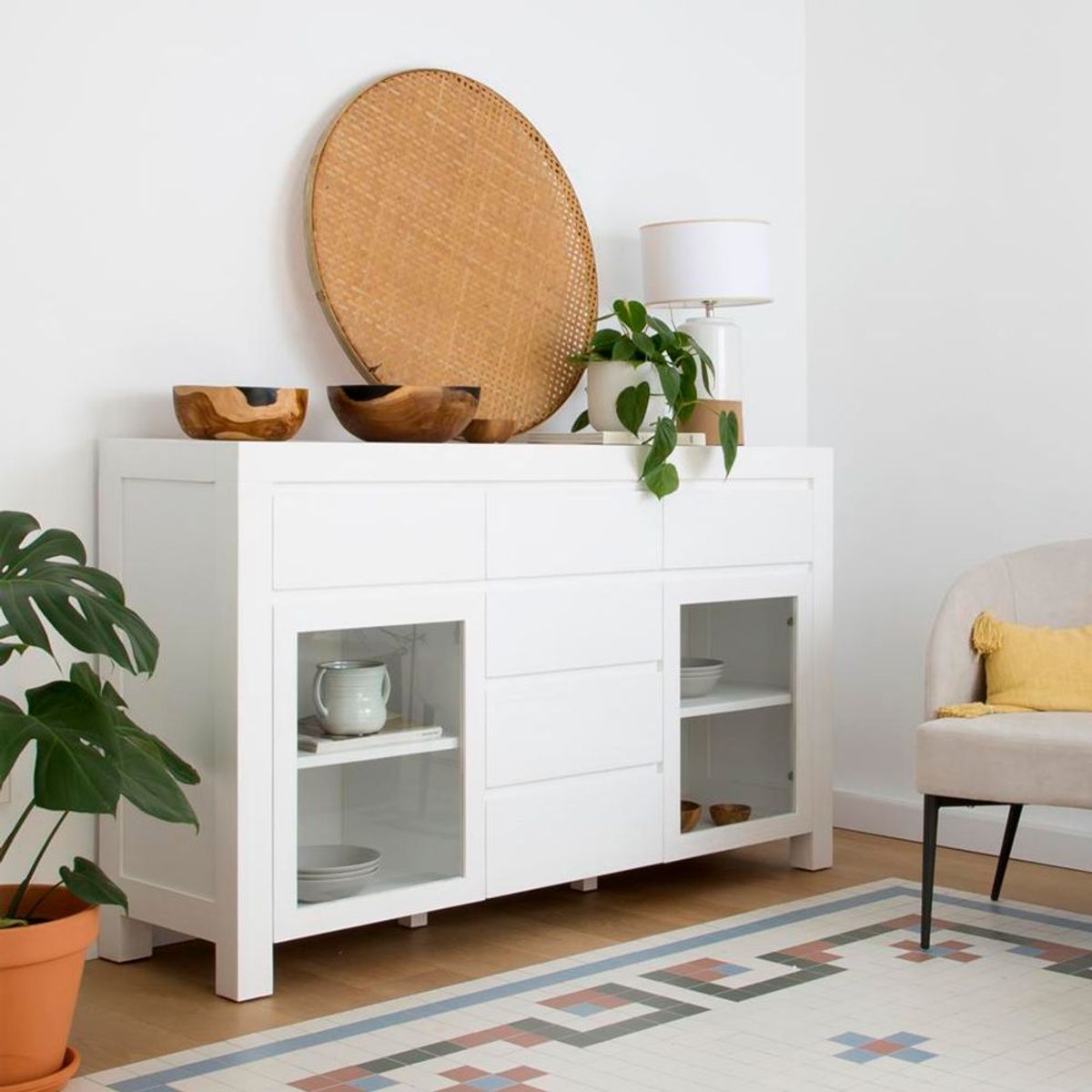 TU MESITA - Aparador Moderno Lilua Blanco 160 cm TU MESITA