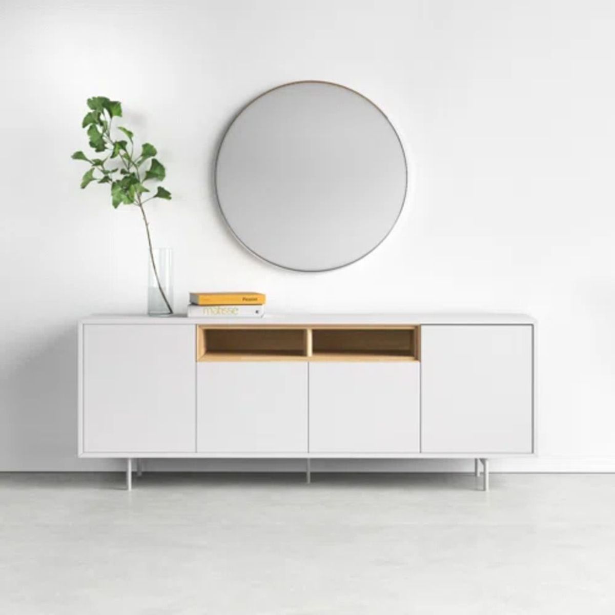 TU MESITA - Aparador de Salón Moderno Tito Blanco Oak TU MESITA