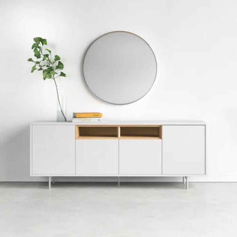 TU MESITA - Aparador de Salón Moderno Tito Blanco Oak TU MESITA