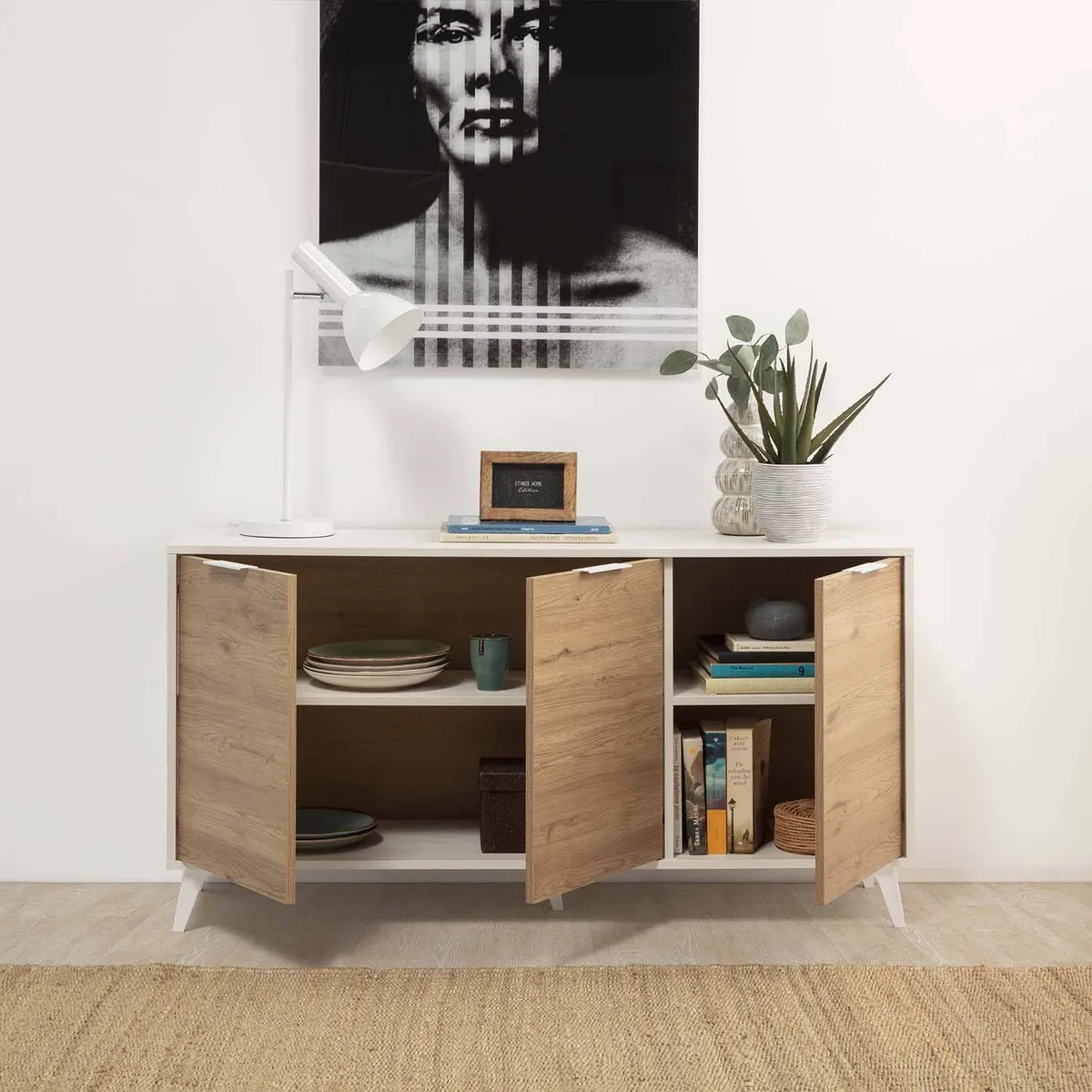 TU MESITA - Aparador Vintage Moderno Fernanda Blanco TU MESITA