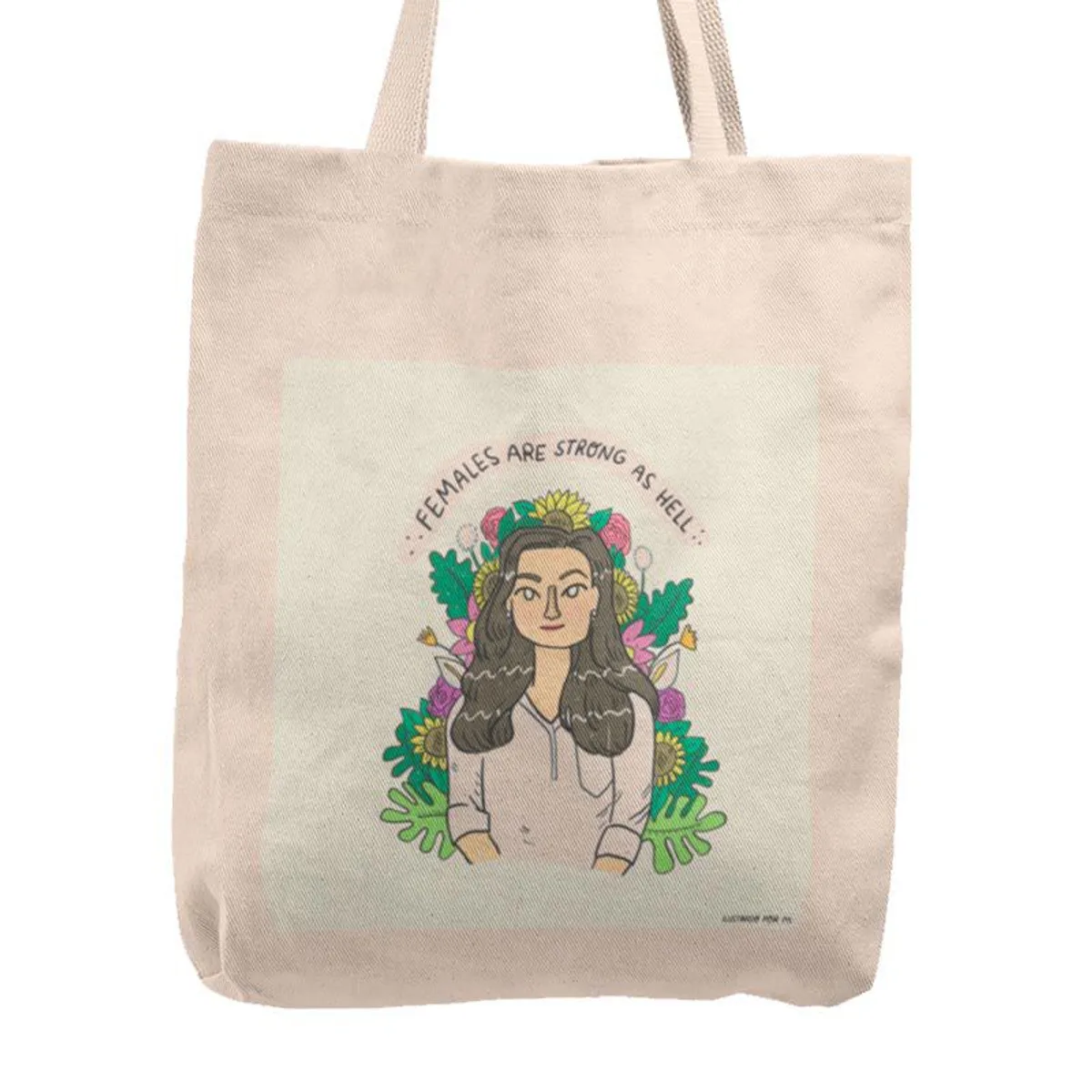 KUSTOMIT - Bolso Tela Tote Bag Cartera Playa - Females are strong as hell