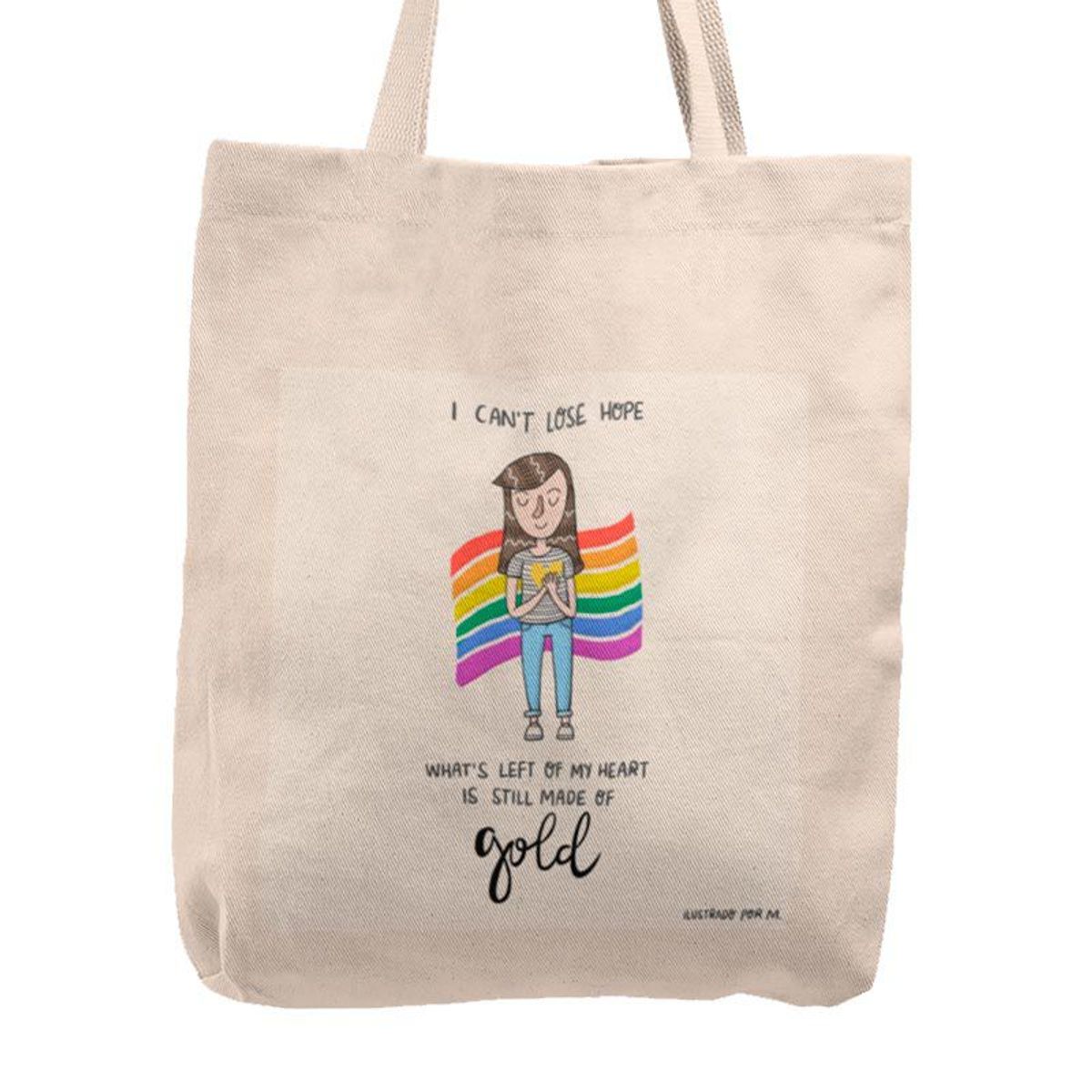 KUSTOMIT - Bolso Tela Tote Bag Cartera Playa - Rainbow