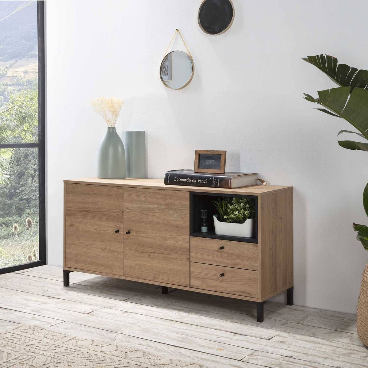 TU MESITA - Aparador Moderno Katia DunaNegro TU MESITA