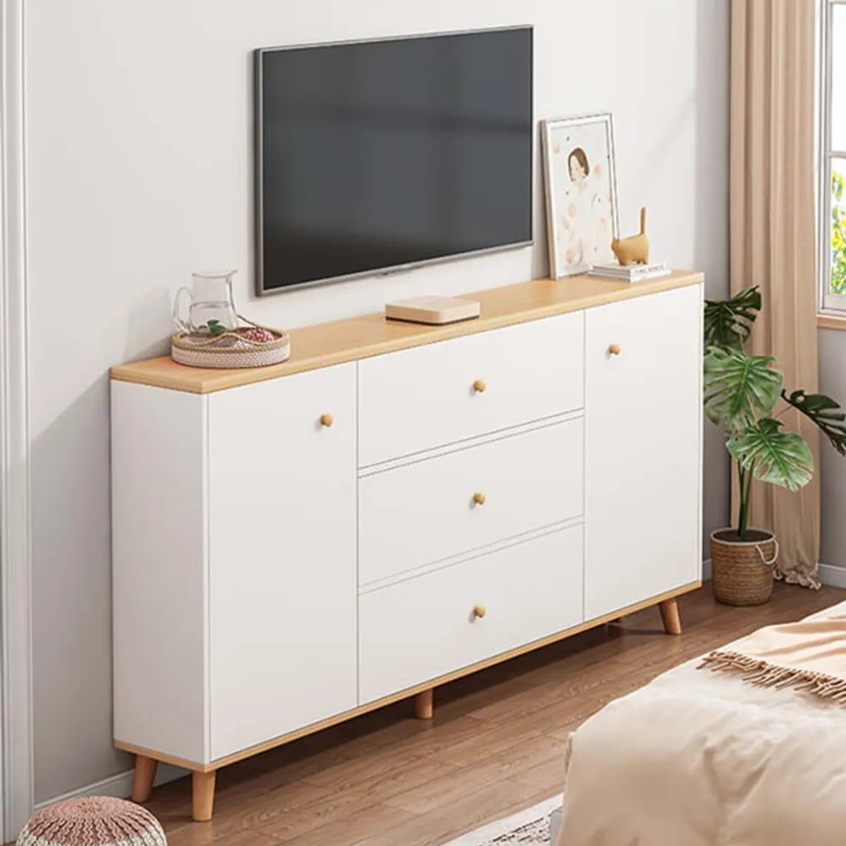 TU MESITA - Aparador Vintage Moderno Marga 3 Cajones 2 Puertas TU MESITA