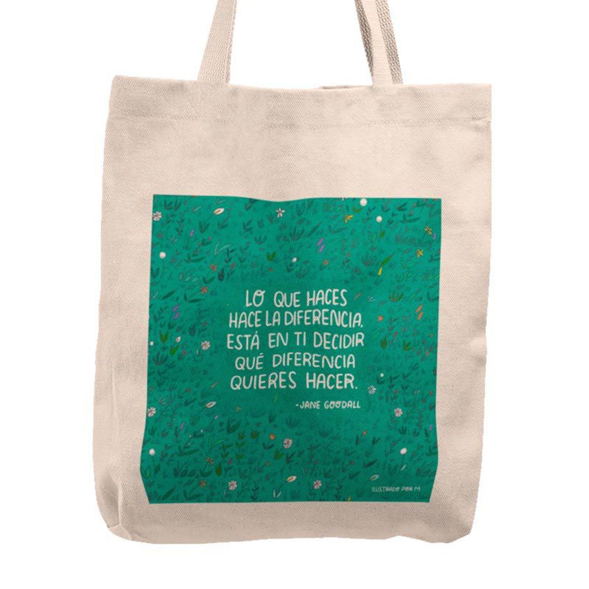 KUSTOMIT - Bolso Tela Tote Bag Cartera Playa - Jane Goodall