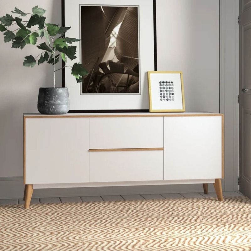 TU MESITA - Recibidor Contemporáneo Minuet Blanco 160 cm TU MESITA