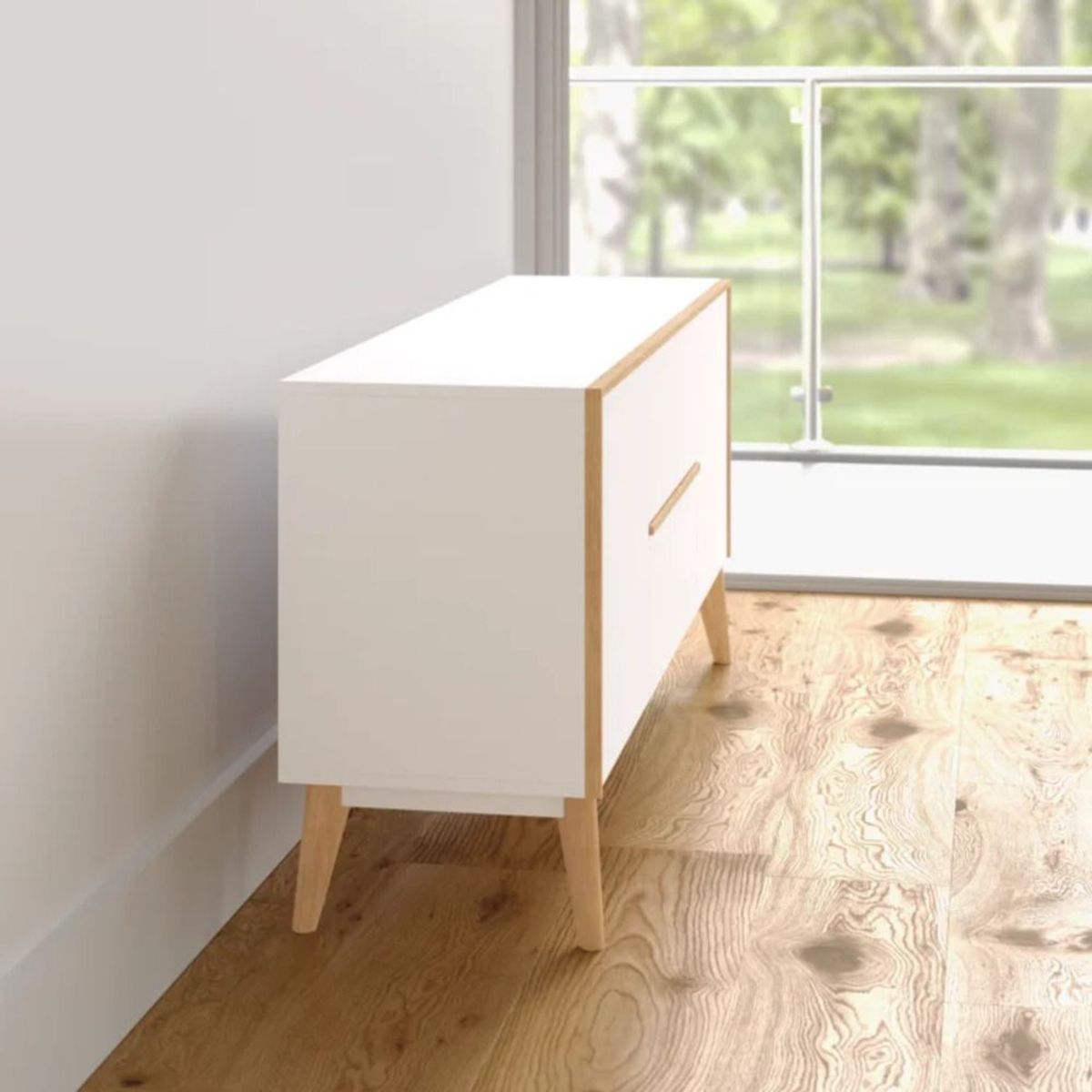 TU MESITA - Recibidor Contemporáneo Minuet Blanco 160 cm TU MESITA