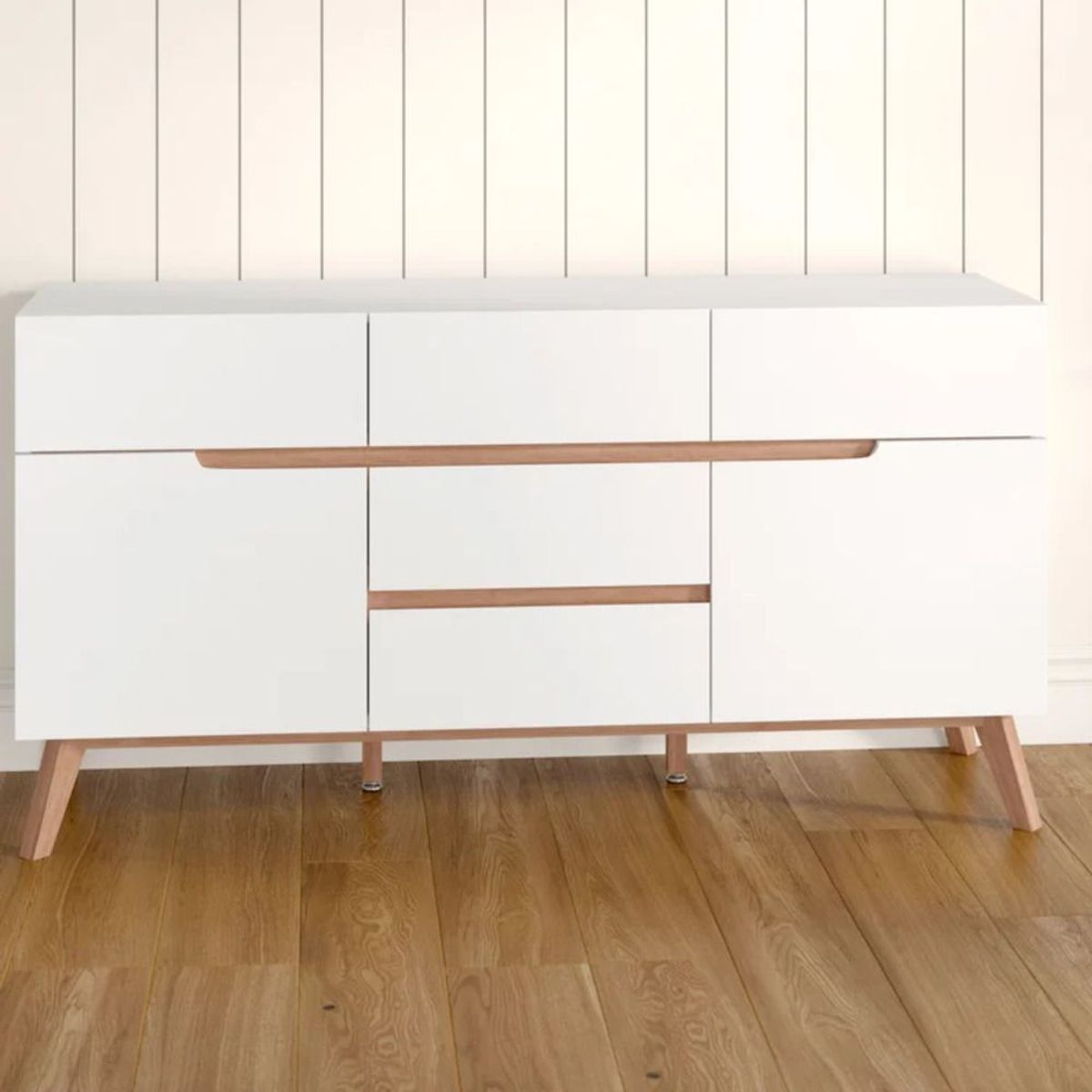TU MESITA - Recibidor Contemporáneo Dunov Blanco 145 cm TU MESITA