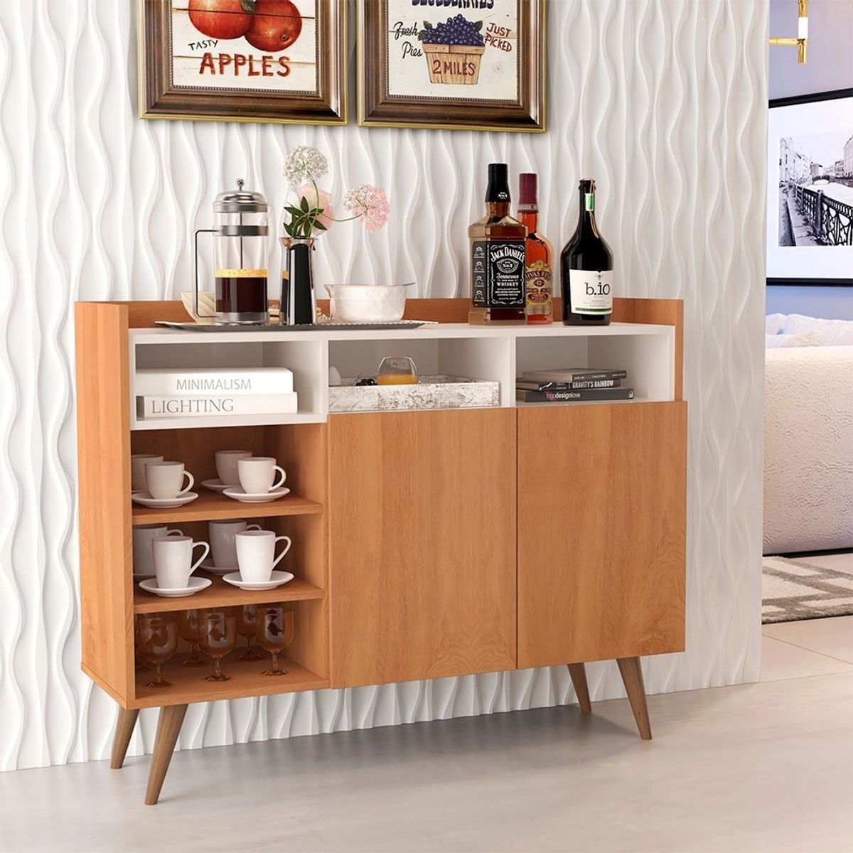 TU MESITA - Aparador Elegante 2 puertas Germán color DunaBlanco TU MESITA