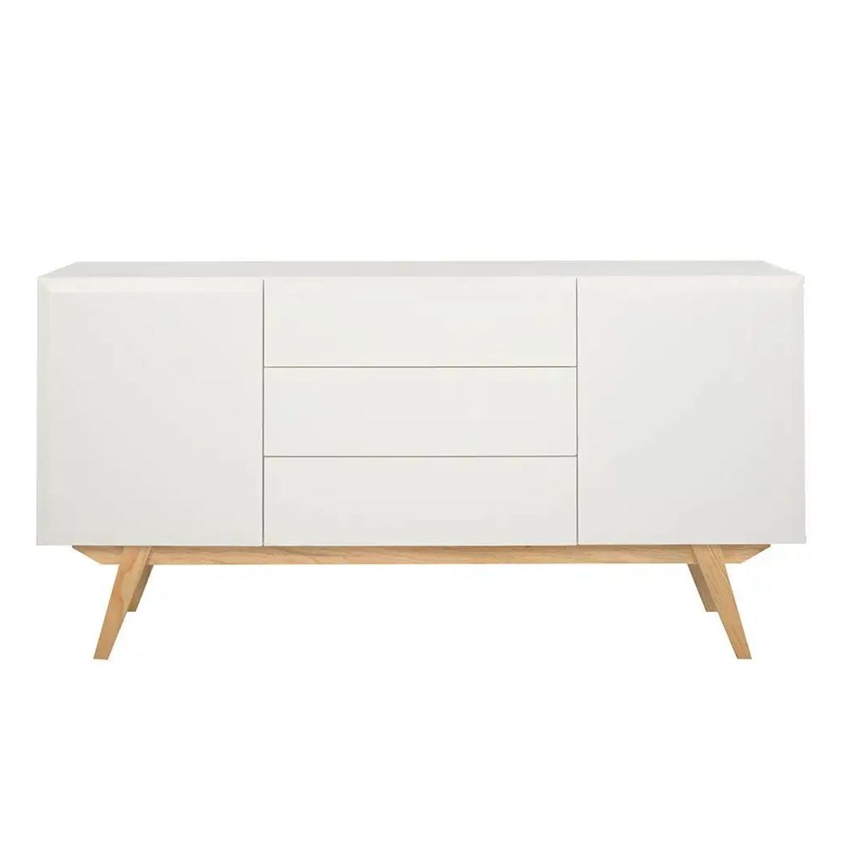 TU MESITA - Aparador Clásico 2 puertas 3 cajones Milena color Blanco TU MESITA