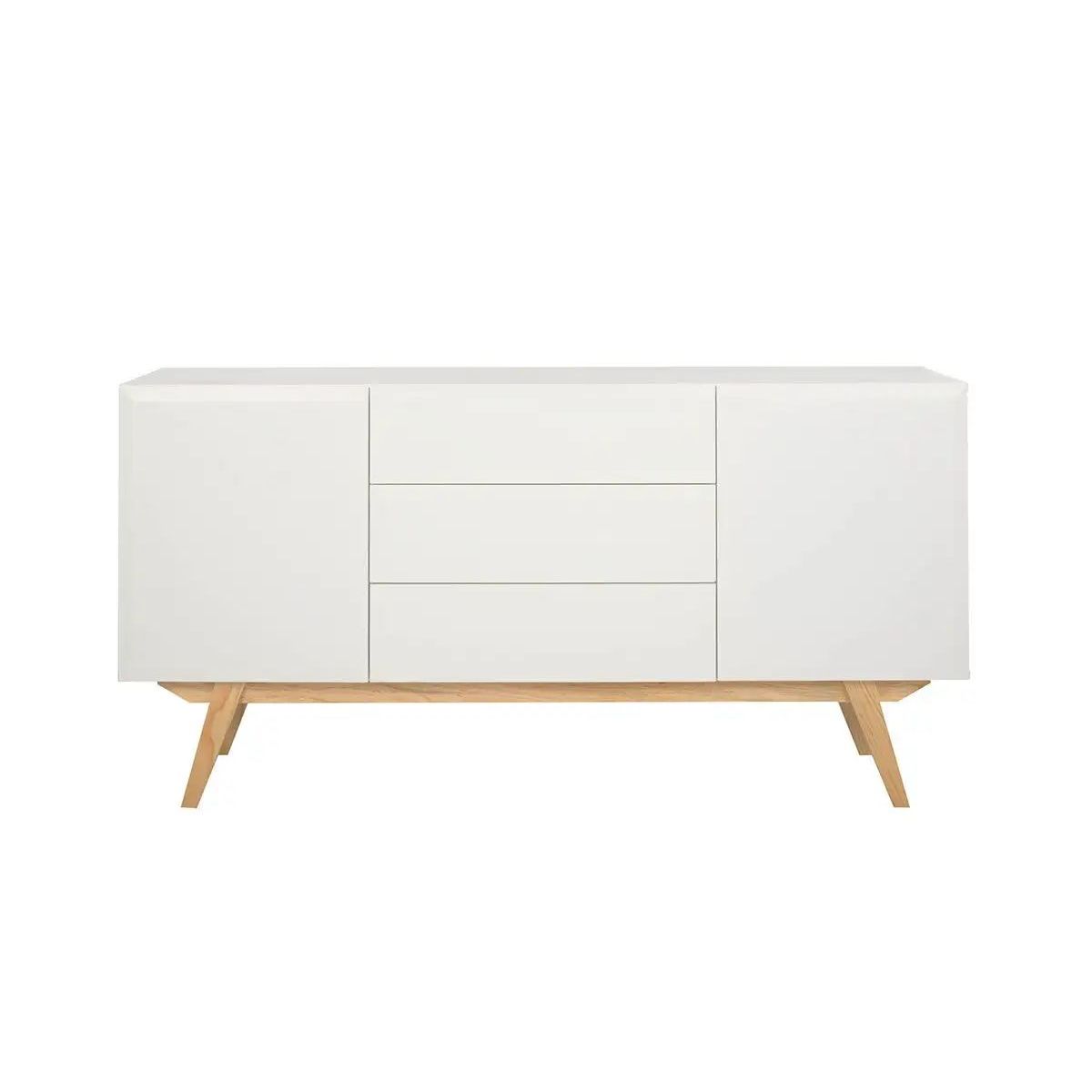 TU MESITA - Aparador Clásico 2 puertas 3 cajones Milena color Blanco TU MESITA