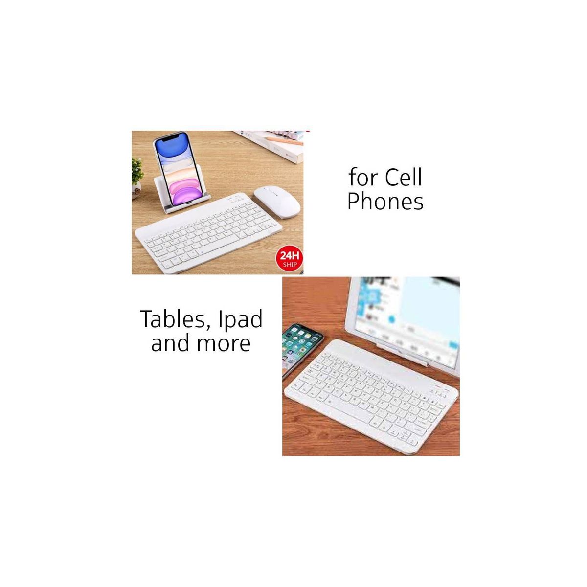 GENERICO - TECLADO Y   MOUSE   SUPER DELGADO BLANCO