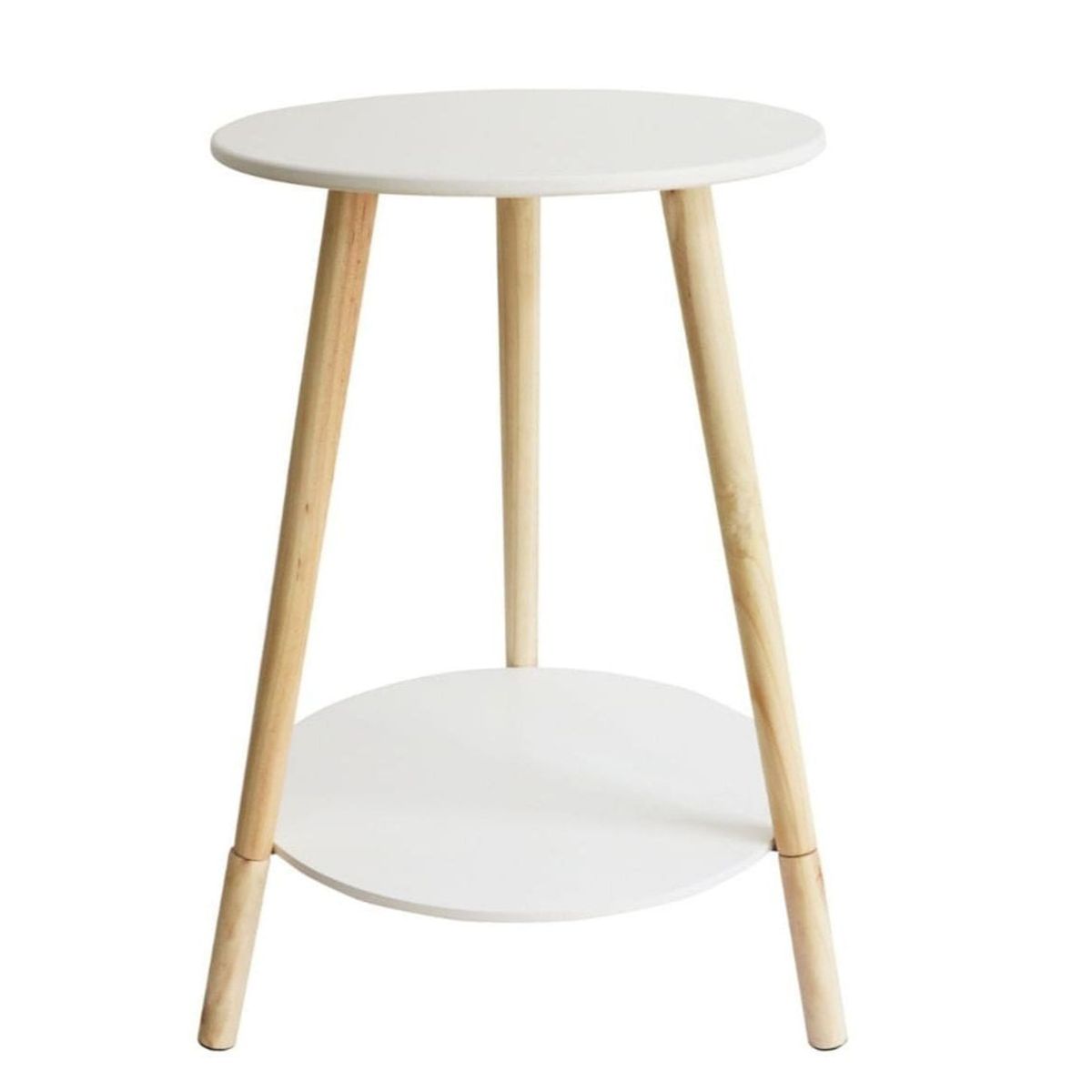 GENERICO - Mesa Auxiliar Dobel Nivel Blanco Estilo Nordico