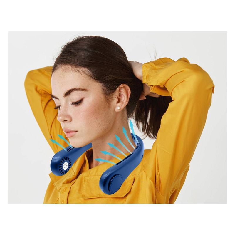 GENERICO - VENTILADOR PORTATIL DE CUELLO 3 VELOCIDADES COLOR