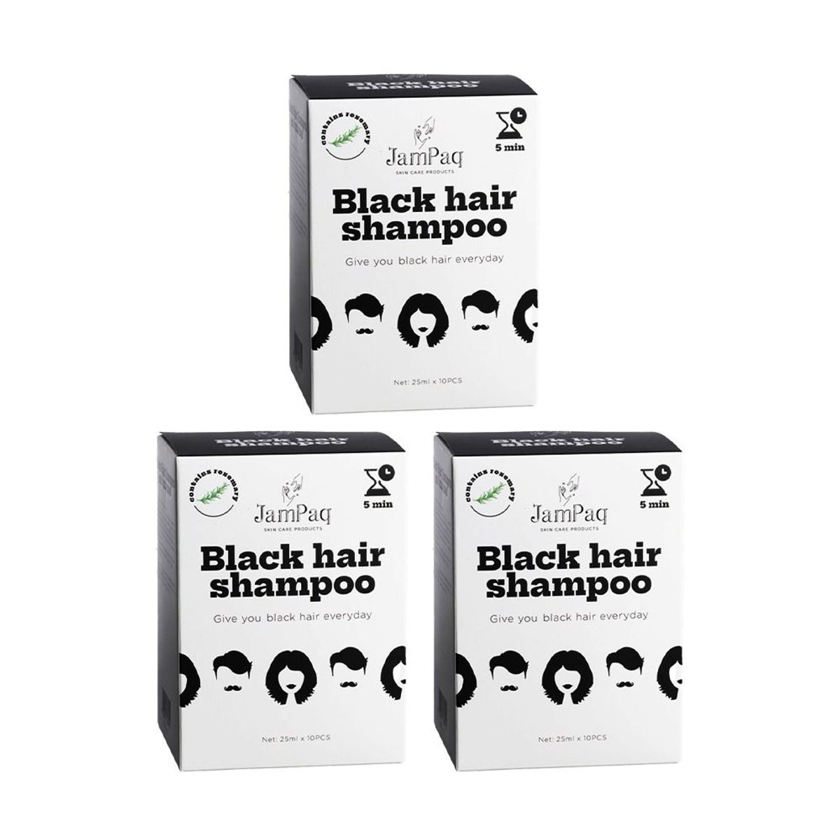 GENERICO - Pack 3 Shampoo Jampaq Cubre Canas 25ml x 10 C/U