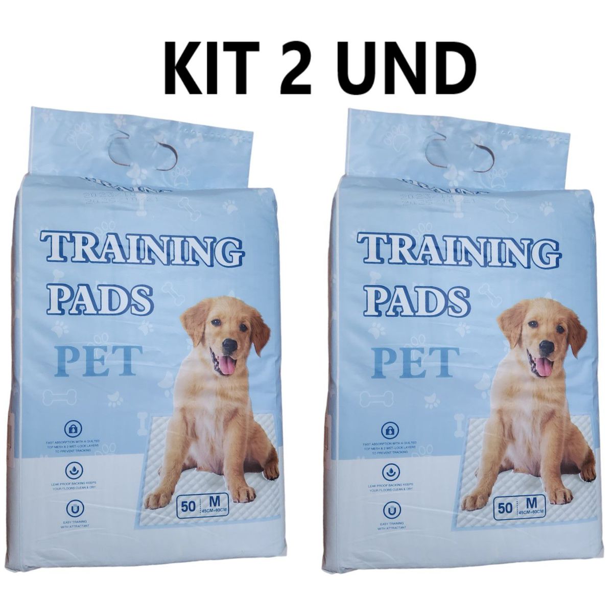 GENERICO - KIT 2 Pañales De Entrenamiento Piso Absorbente 45x60