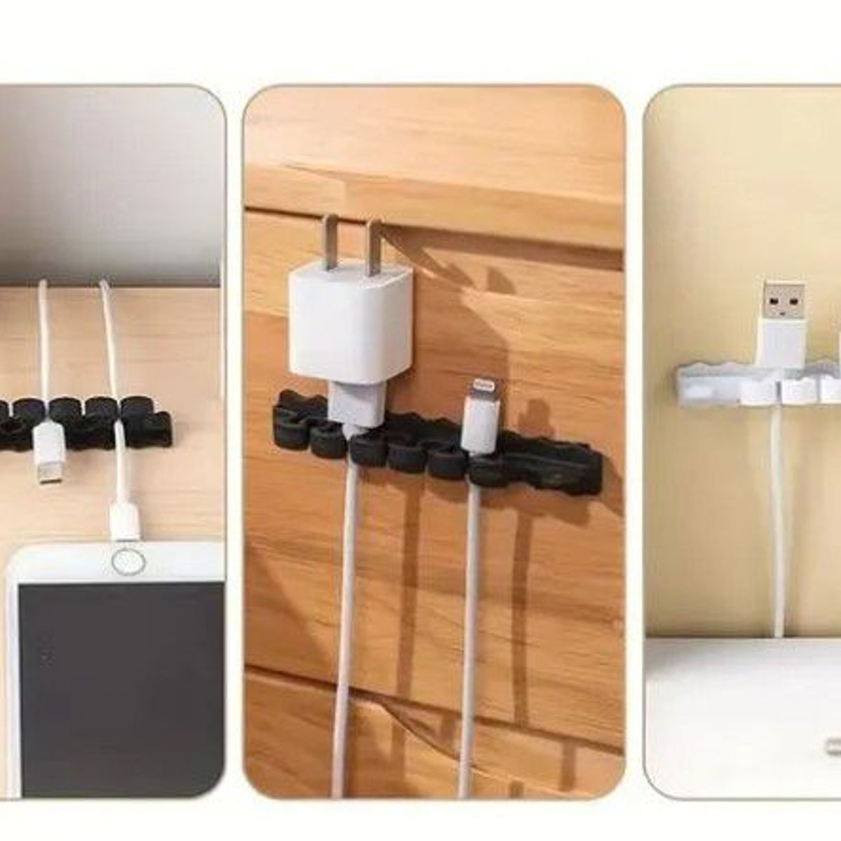 GENERICO - Pack de Organizador de Cables + Perchero